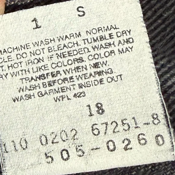 Vintage Levi's 505 Regular Fit Charcoal Straight Jeans Size W31 L34 - Picture 10 of 13